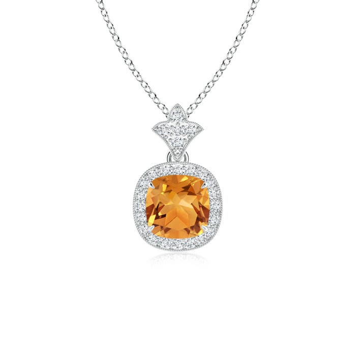 AA - Citrine / 1.03 CT / 14 KT White Gold