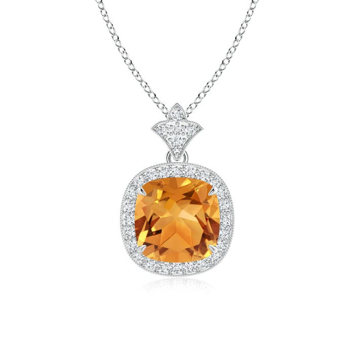 AA - Citrine / 2.08 CT / 14 KT White Gold