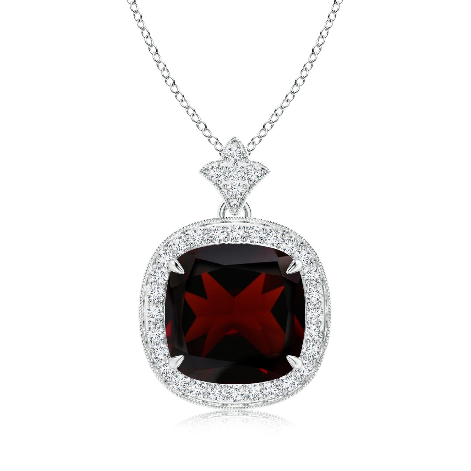 A - Garnet / 4.47 CT / 14 KT White Gold