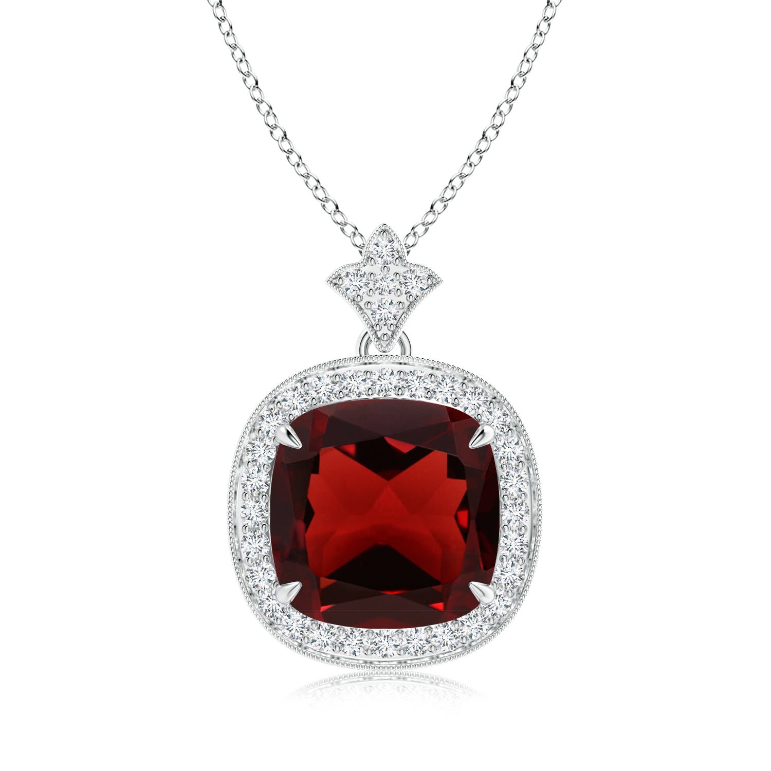 AAA - Garnet / 4.47 CT / 14 KT White Gold