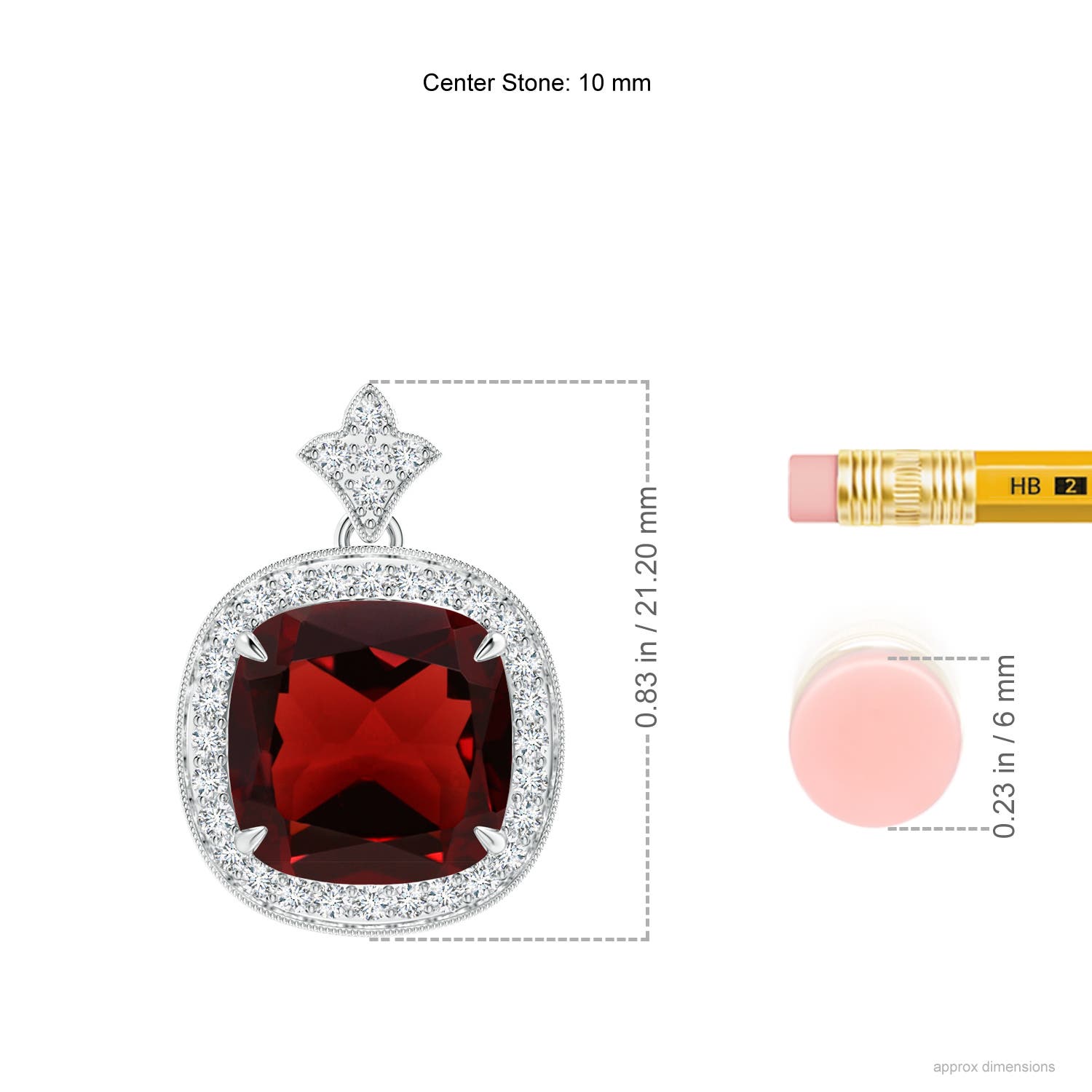 AAA - Garnet / 4.47 CT / 14 KT White Gold