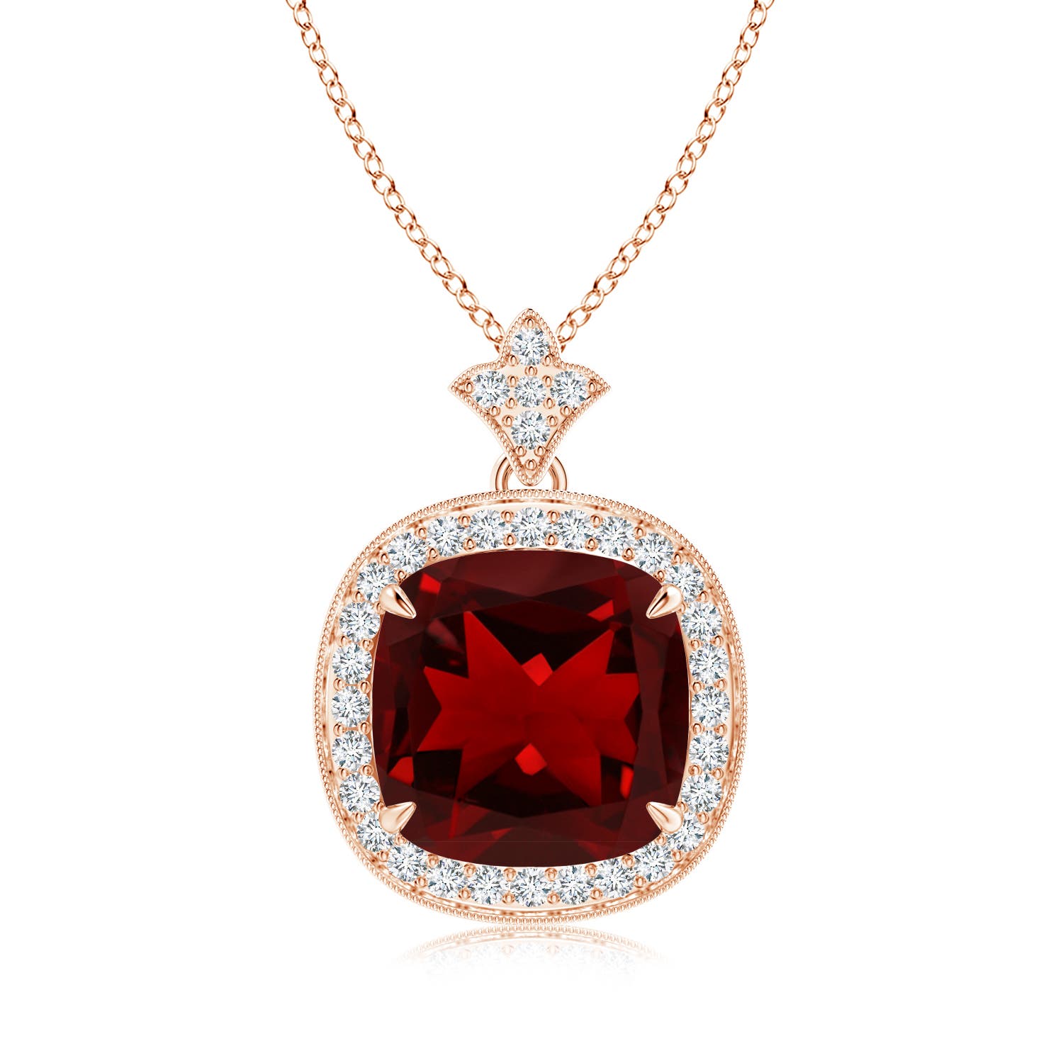 AAAA - Garnet / 4.47 CT / 14 KT Rose Gold