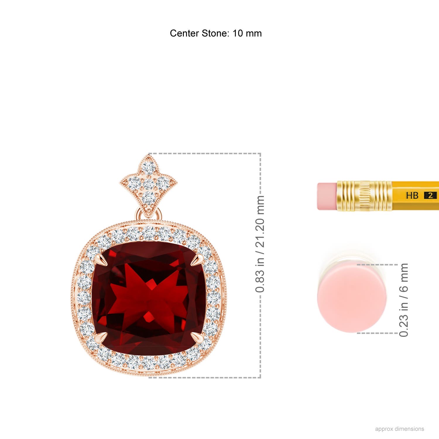 AAAA - Garnet / 4.47 CT / 14 KT Rose Gold