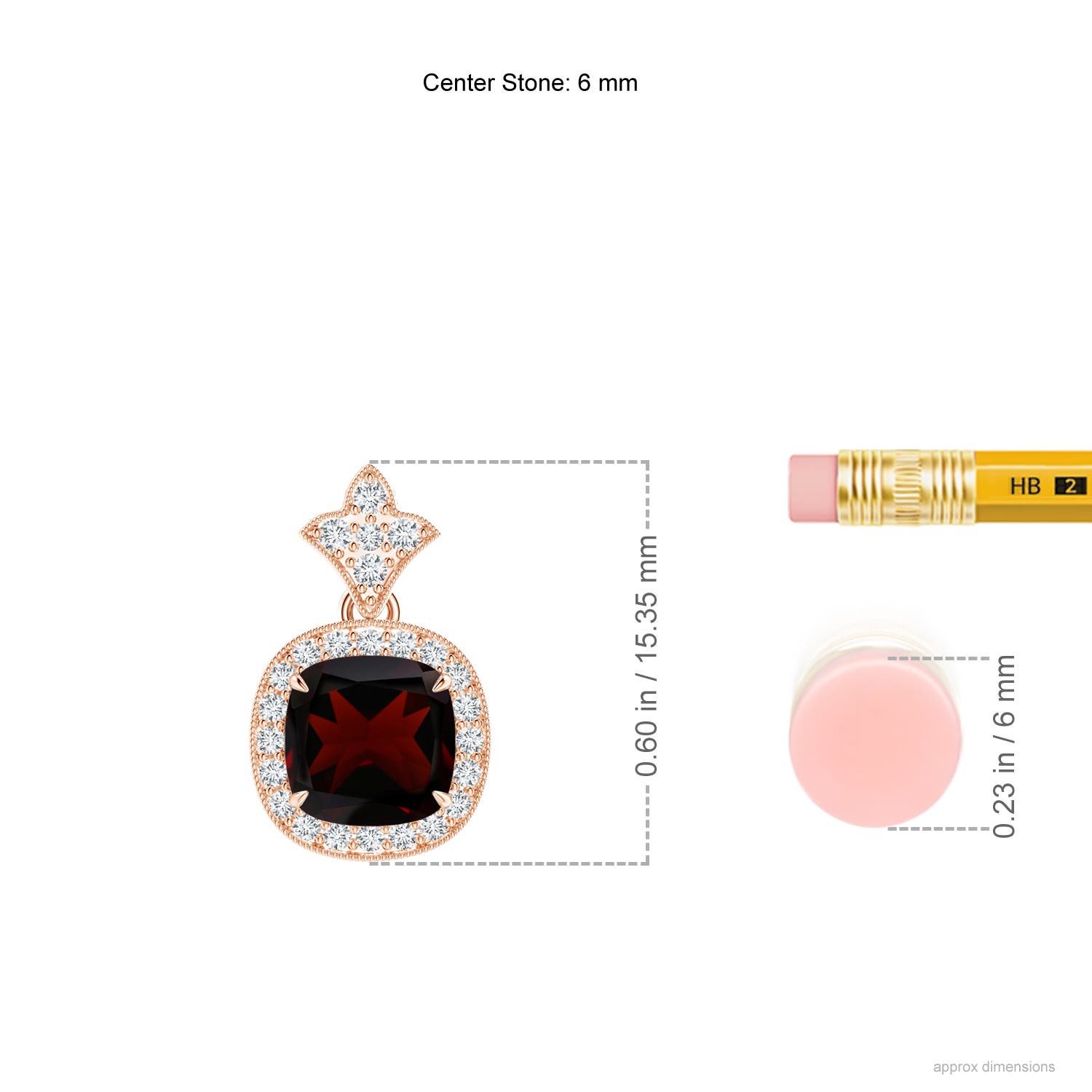 A - Garnet / 1.38 CT / 14 KT Rose Gold