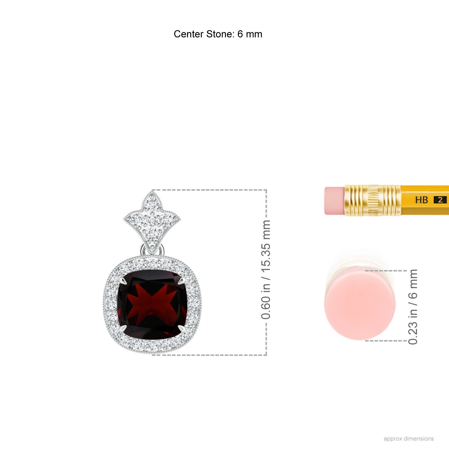 A - Garnet / 1.38 CT / 14 KT White Gold