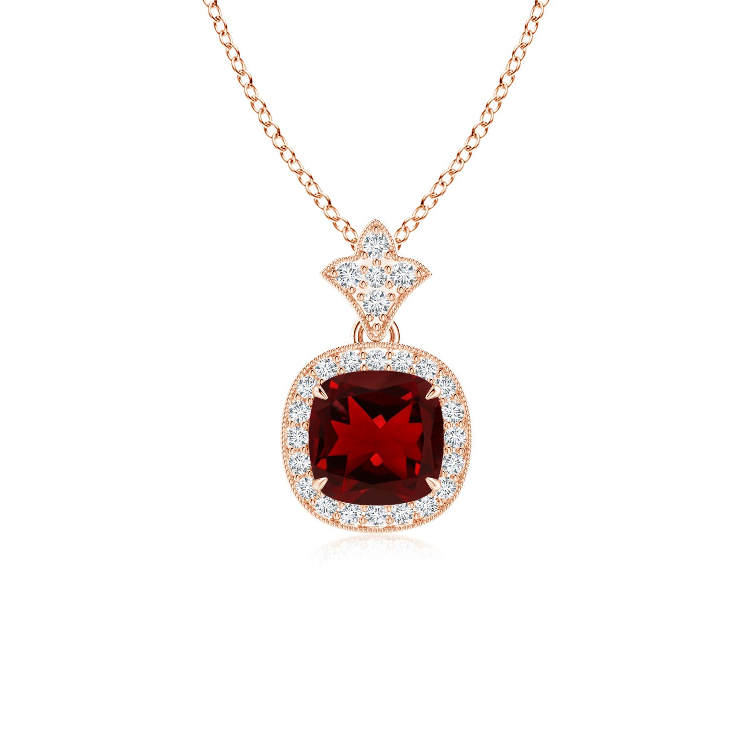 AAAA - Garnet / 1.38 CT / 14 KT Rose Gold