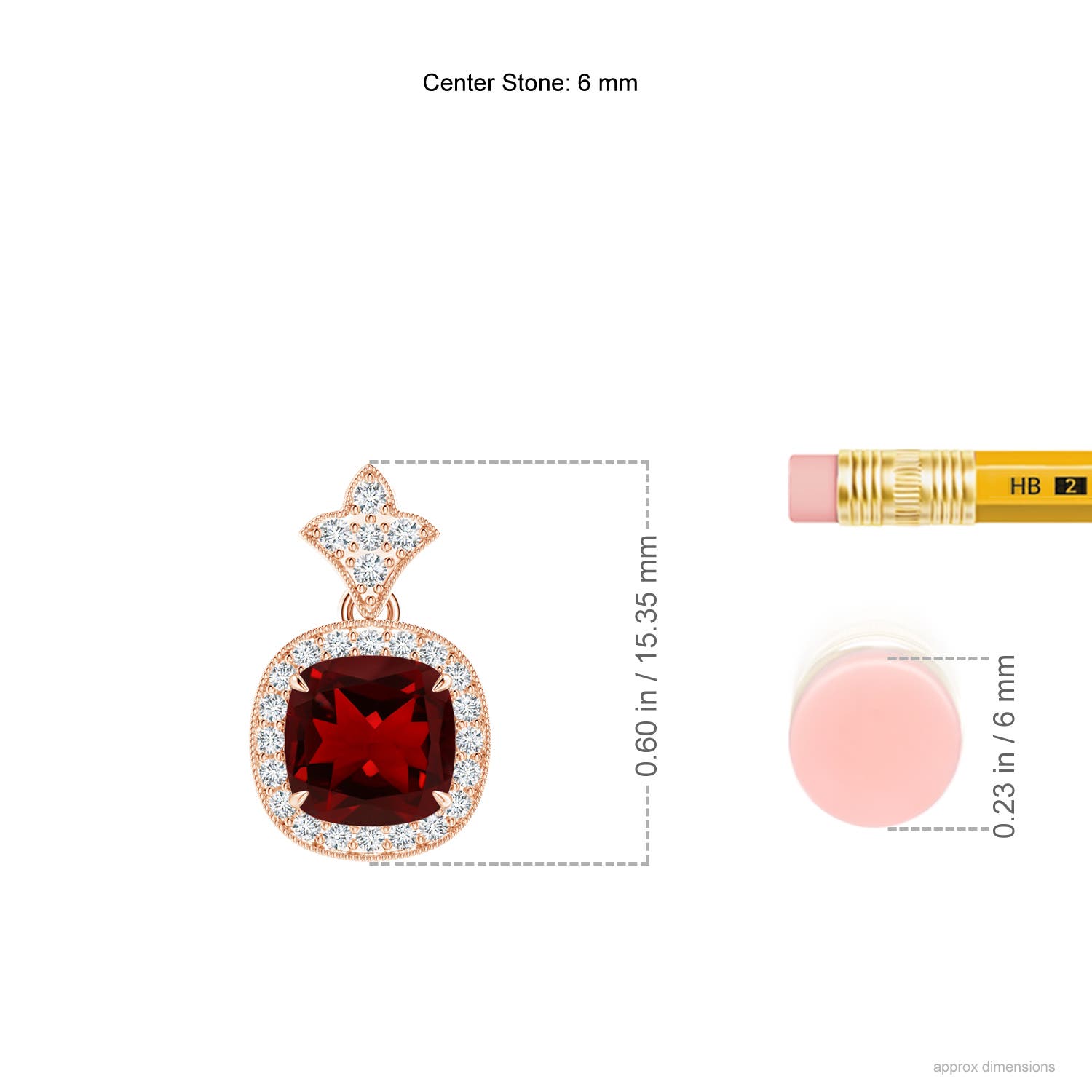 AAAA - Garnet / 1.38 CT / 14 KT Rose Gold