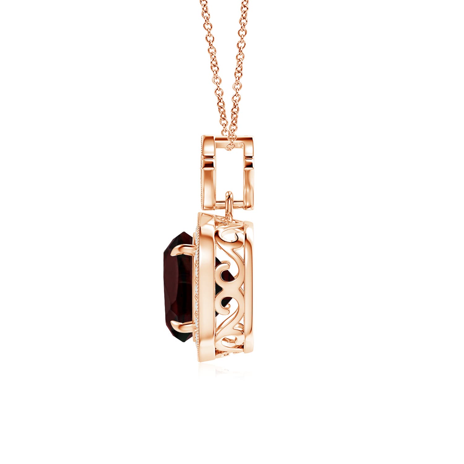 A - Garnet / 2.68 CT / 14 KT Rose Gold