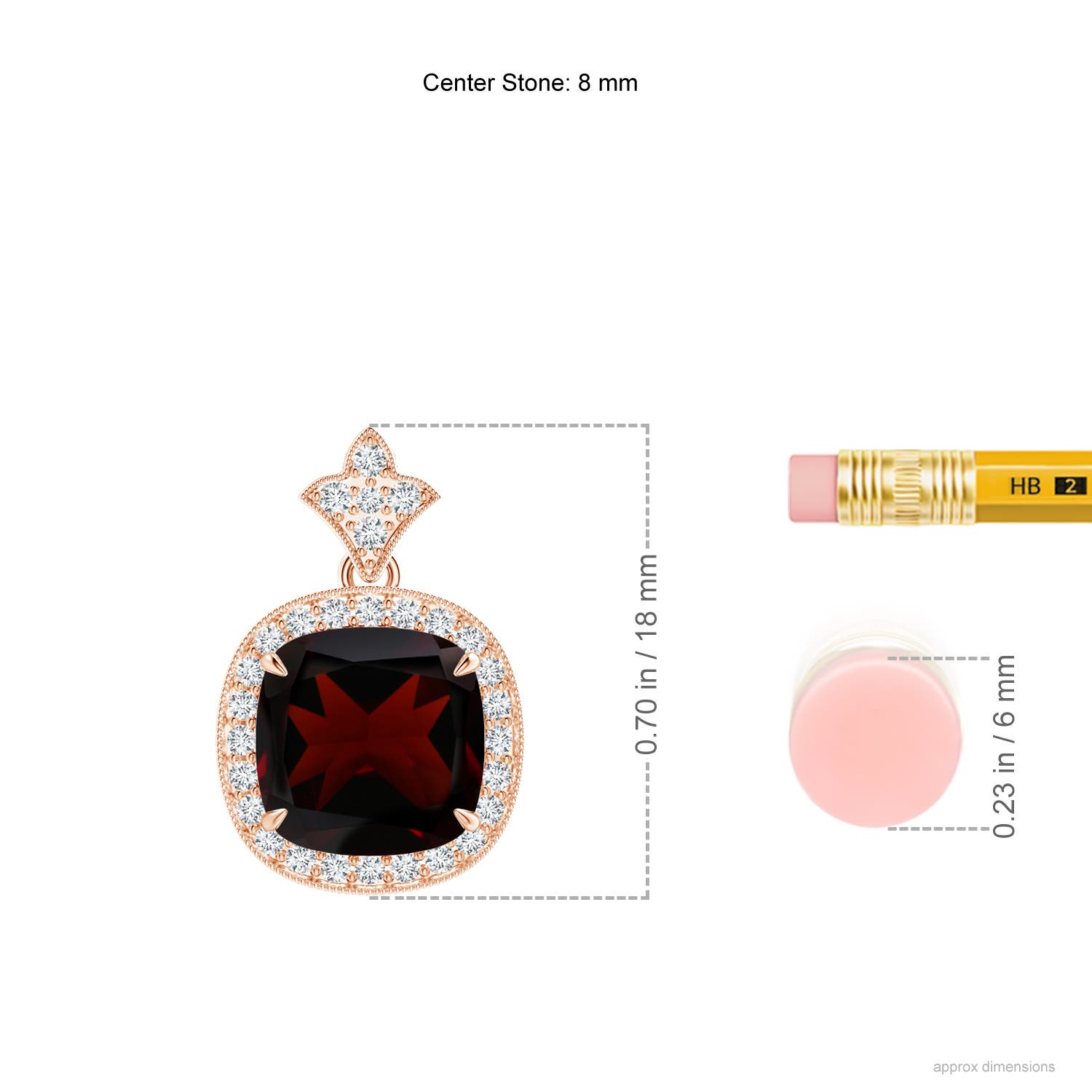 A - Garnet / 2.68 CT / 14 KT Rose Gold