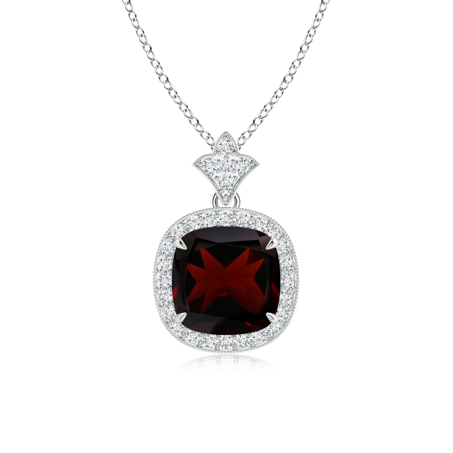 A - Garnet / 2.68 CT / 14 KT White Gold