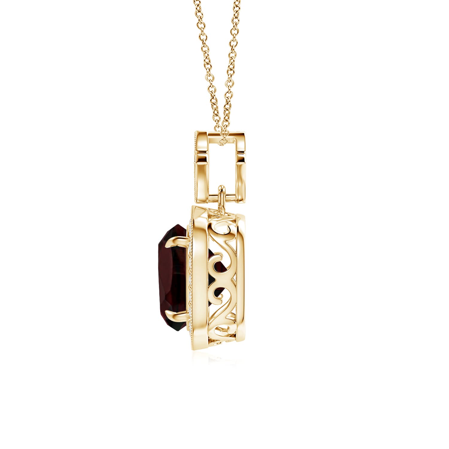 A - Garnet / 2.68 CT / 14 KT Yellow Gold