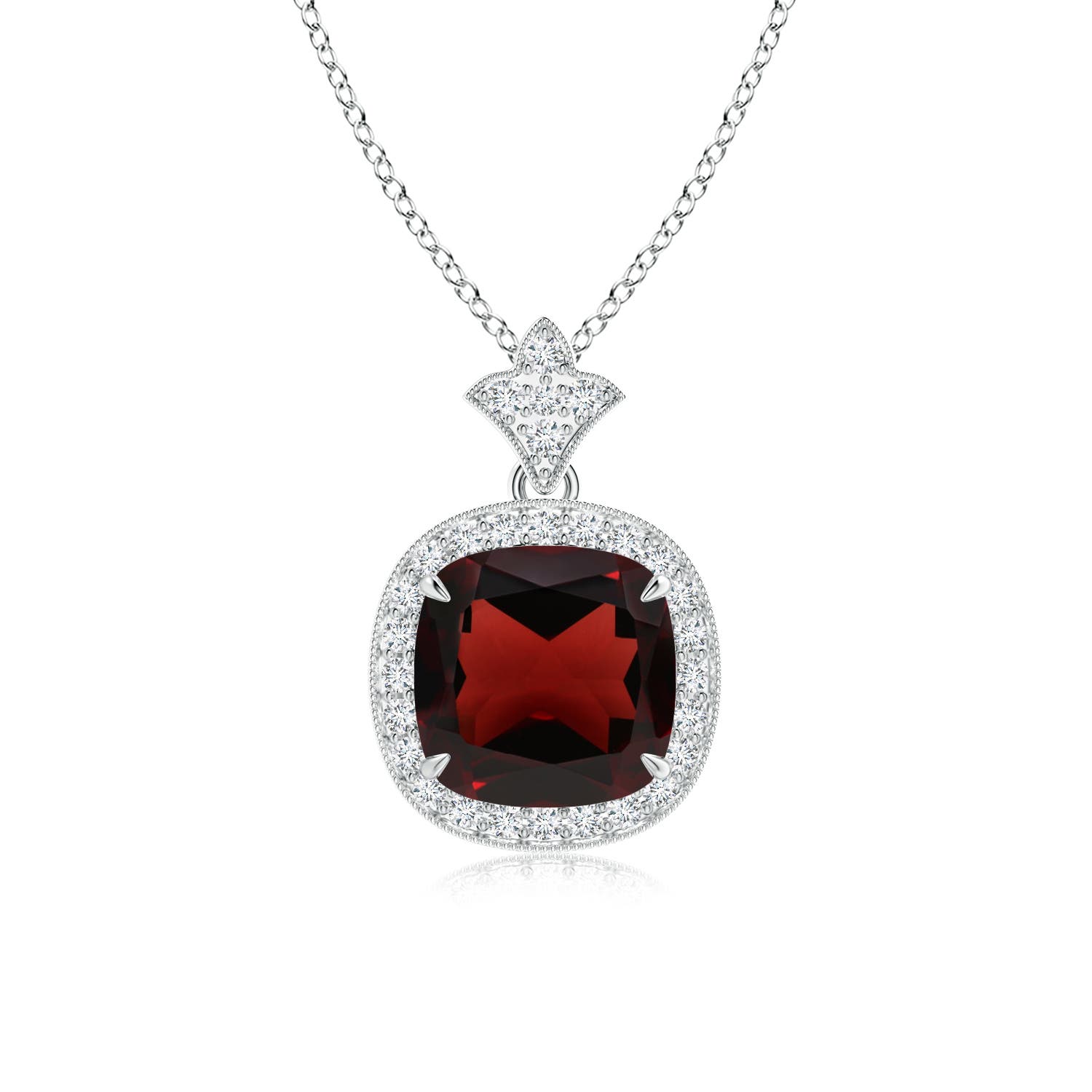 AA - Garnet / 2.68 CT / 14 KT White Gold