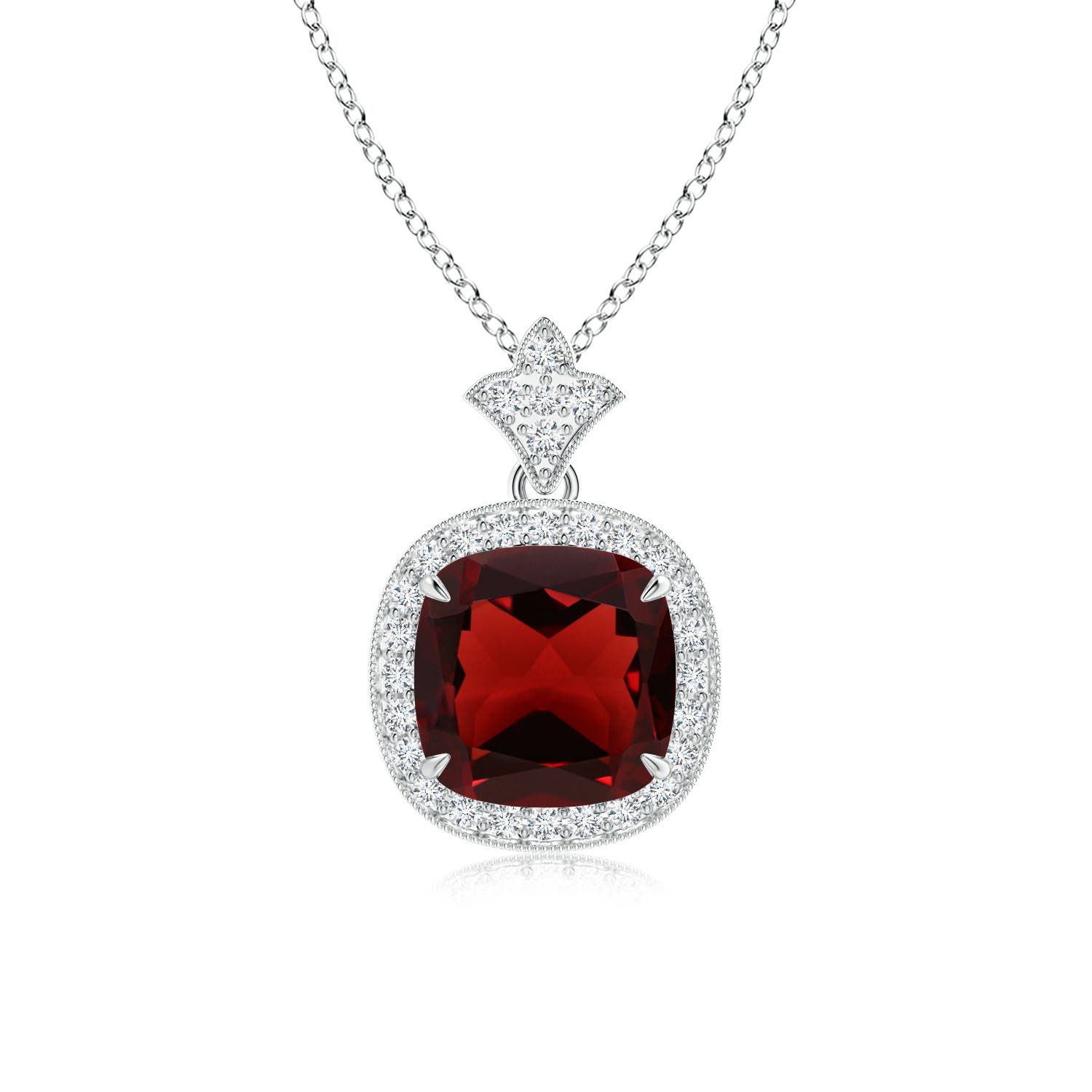 AAA - Garnet / 2.68 CT / 14 KT White Gold