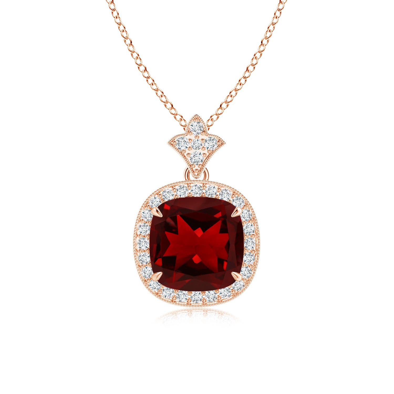 AAAA - Garnet / 2.68 CT / 14 KT Rose Gold