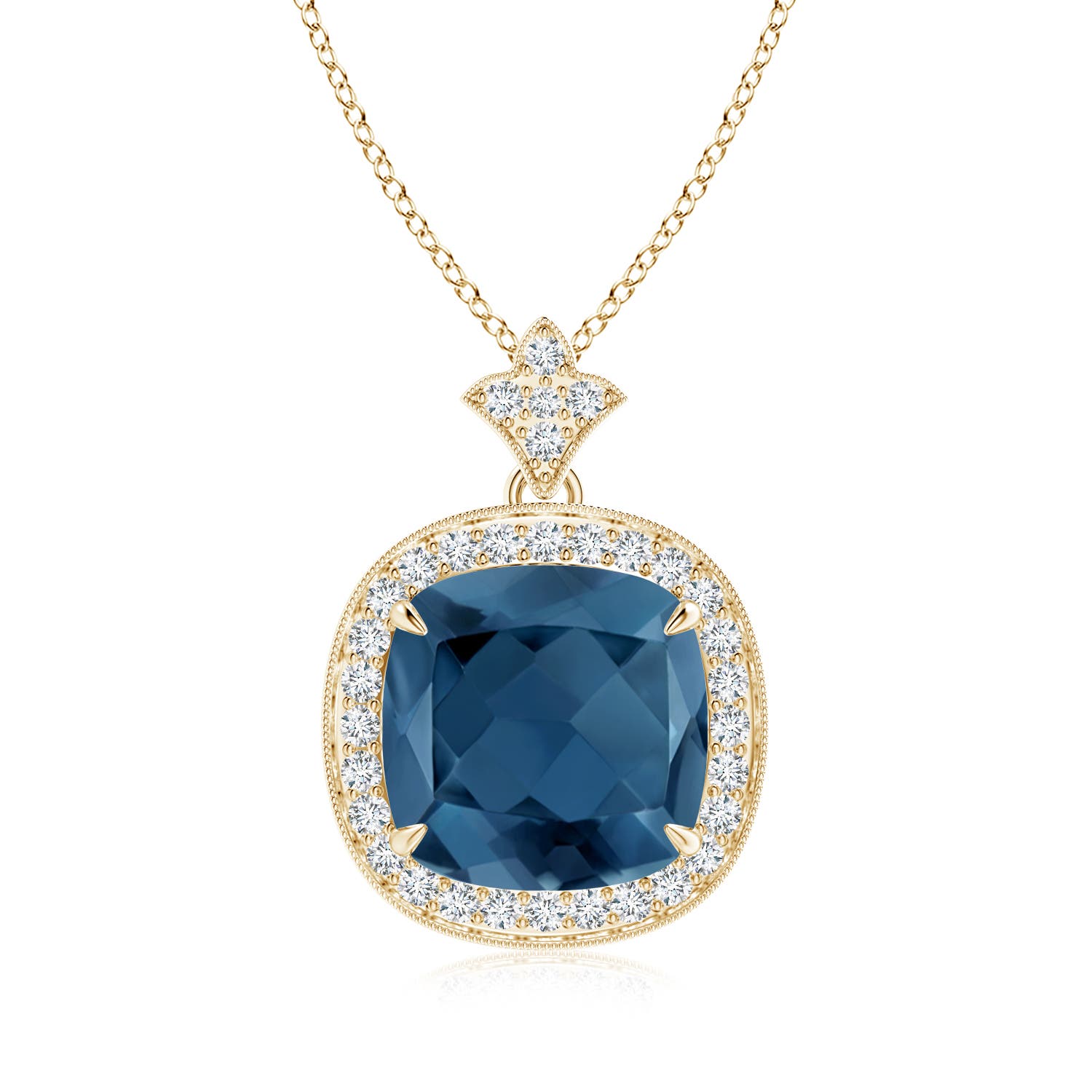 A - London Blue Topaz / 5.42 CT / 14 KT Yellow Gold