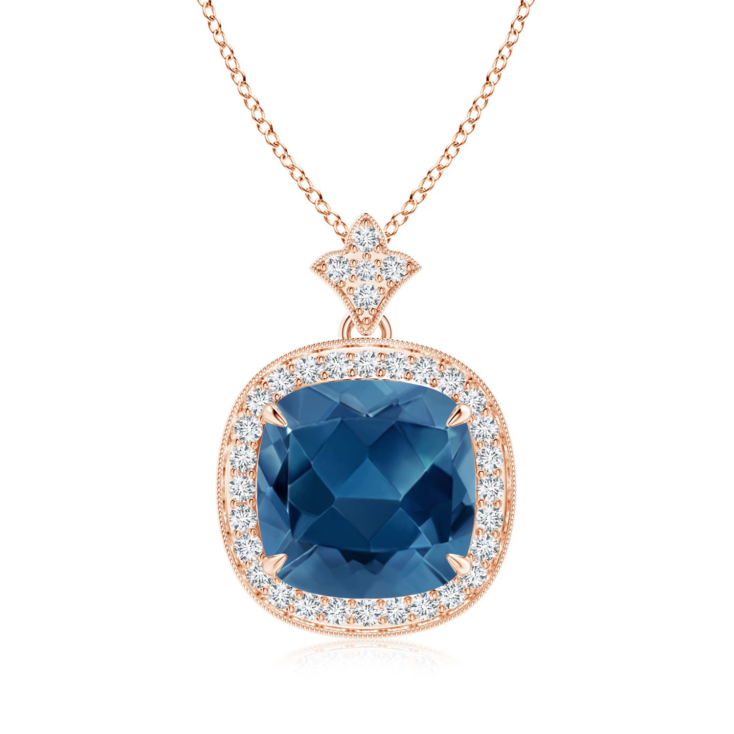 AA - London Blue Topaz / 5.42 CT / 14 KT Rose Gold