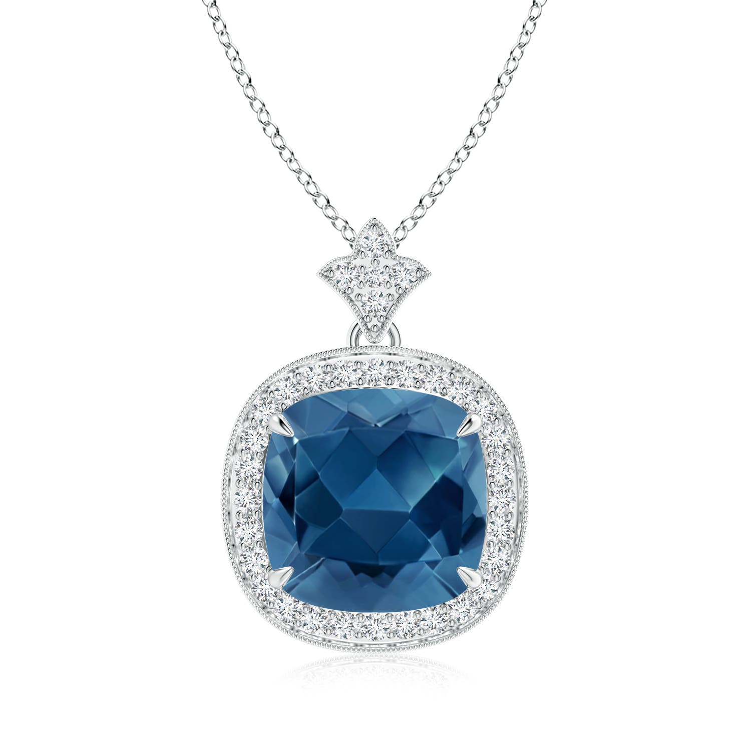 AA - London Blue Topaz / 5.42 CT / 14 KT White Gold