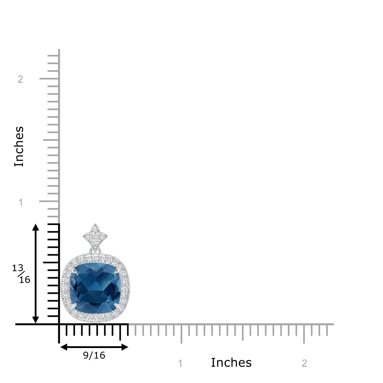 AA - London Blue Topaz / 5.42 CT / 14 KT White Gold