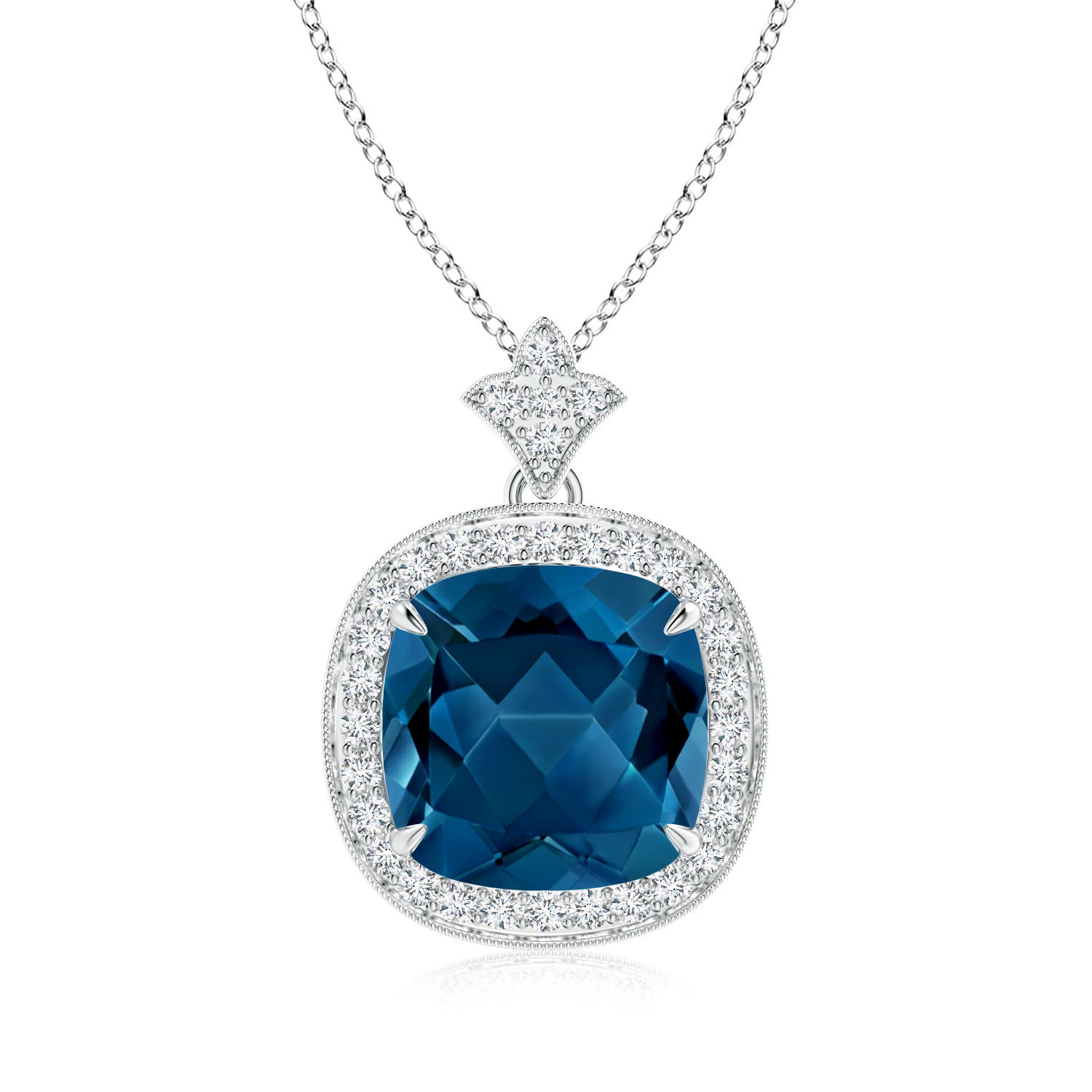 AAA - London Blue Topaz / 5.42 CT / 14 KT White Gold