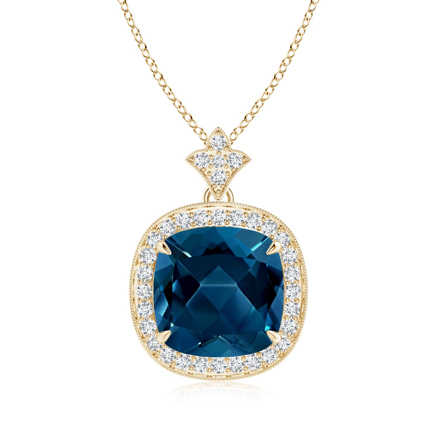 AAAA - London Blue Topaz / 5.42 CT / 14 KT Yellow Gold