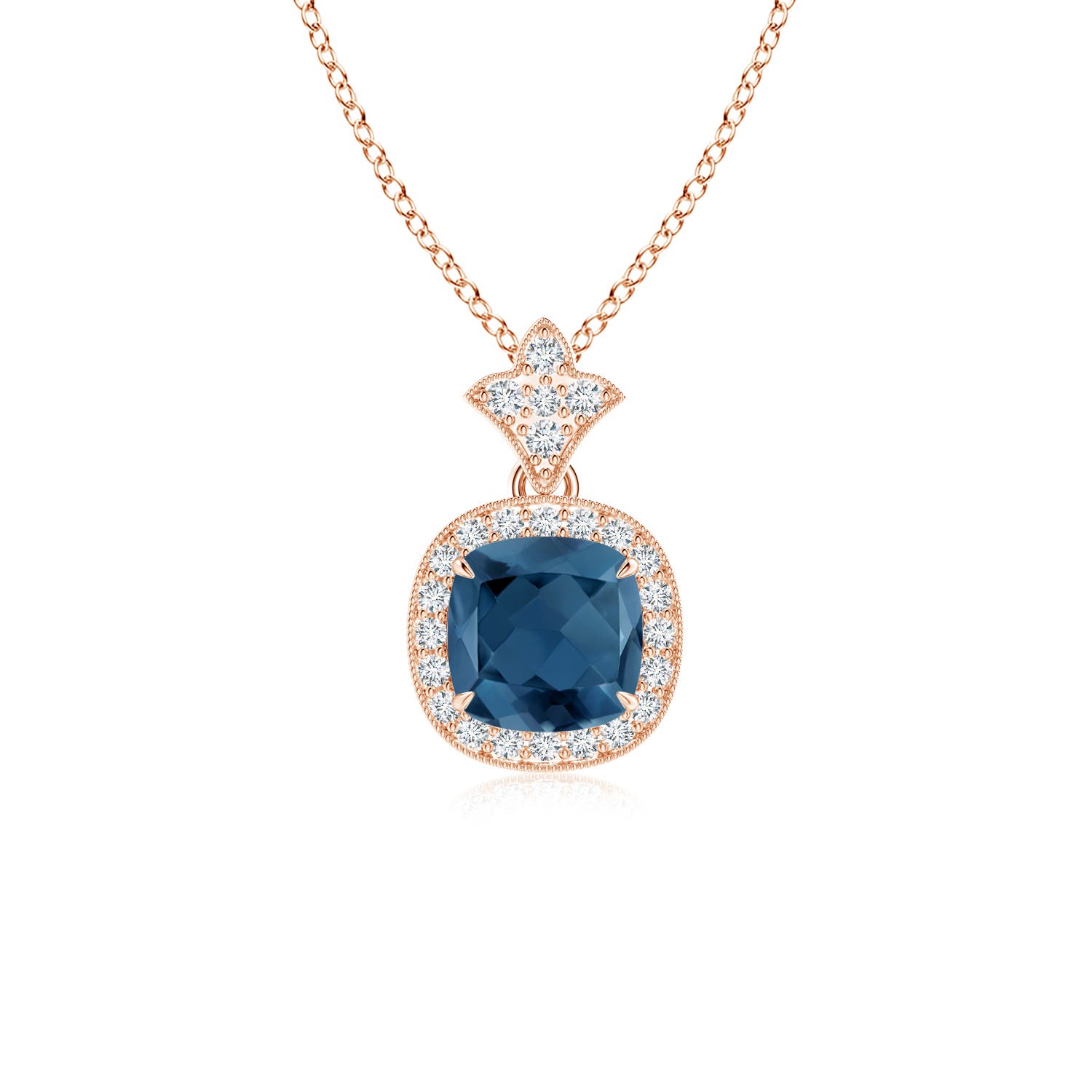 A - London Blue Topaz / 1.23 CT / 14 KT Rose Gold