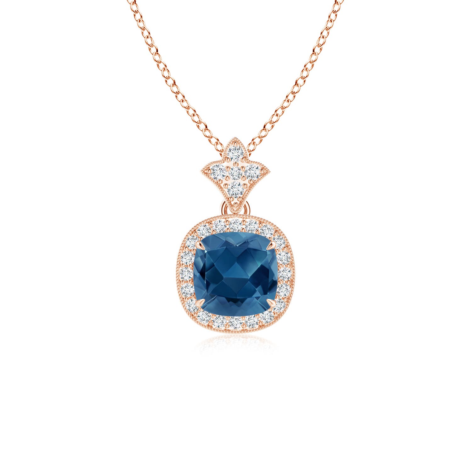 AA - London Blue Topaz / 1.23 CT / 14 KT Rose Gold