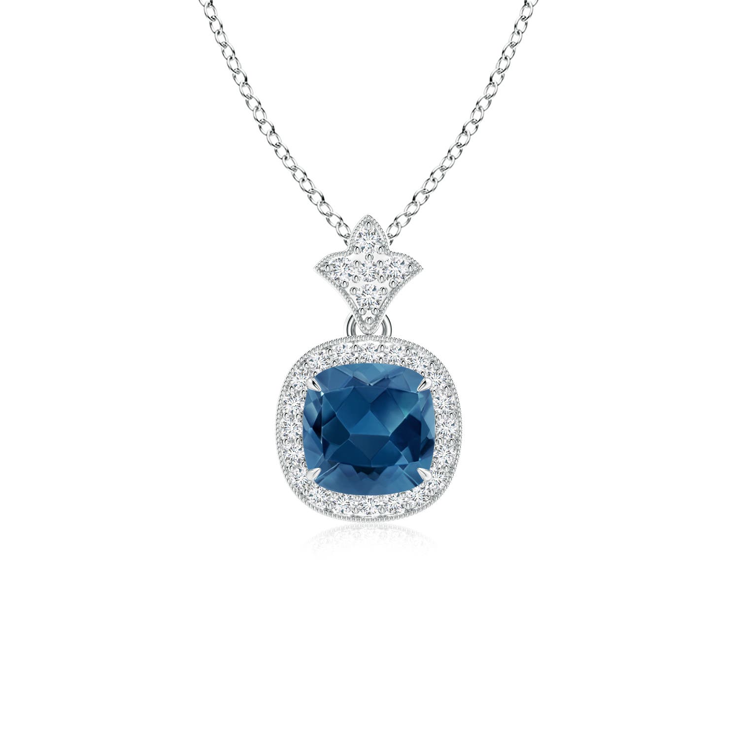 AA - London Blue Topaz / 1.23 CT / 14 KT White Gold