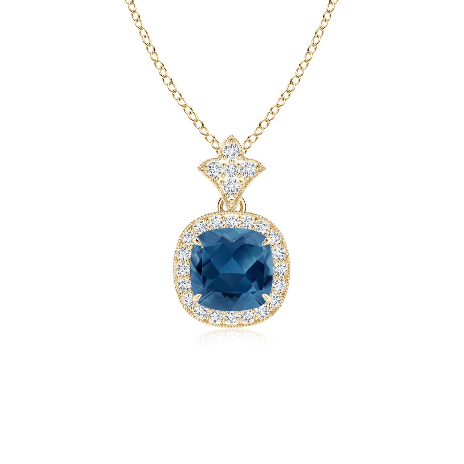 AA - London Blue Topaz / 1.23 CT / 14 KT Yellow Gold