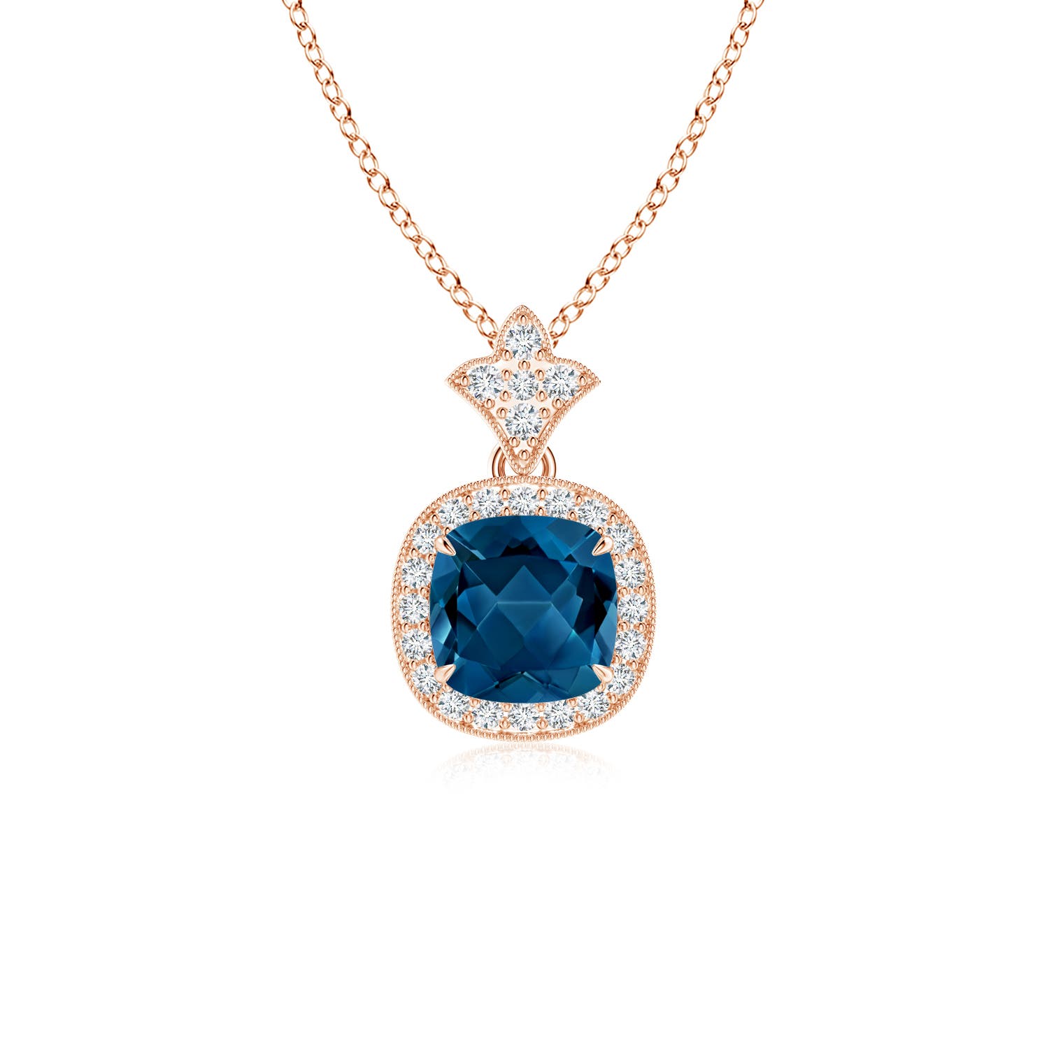 AAA - London Blue Topaz / 1.23 CT / 14 KT Rose Gold