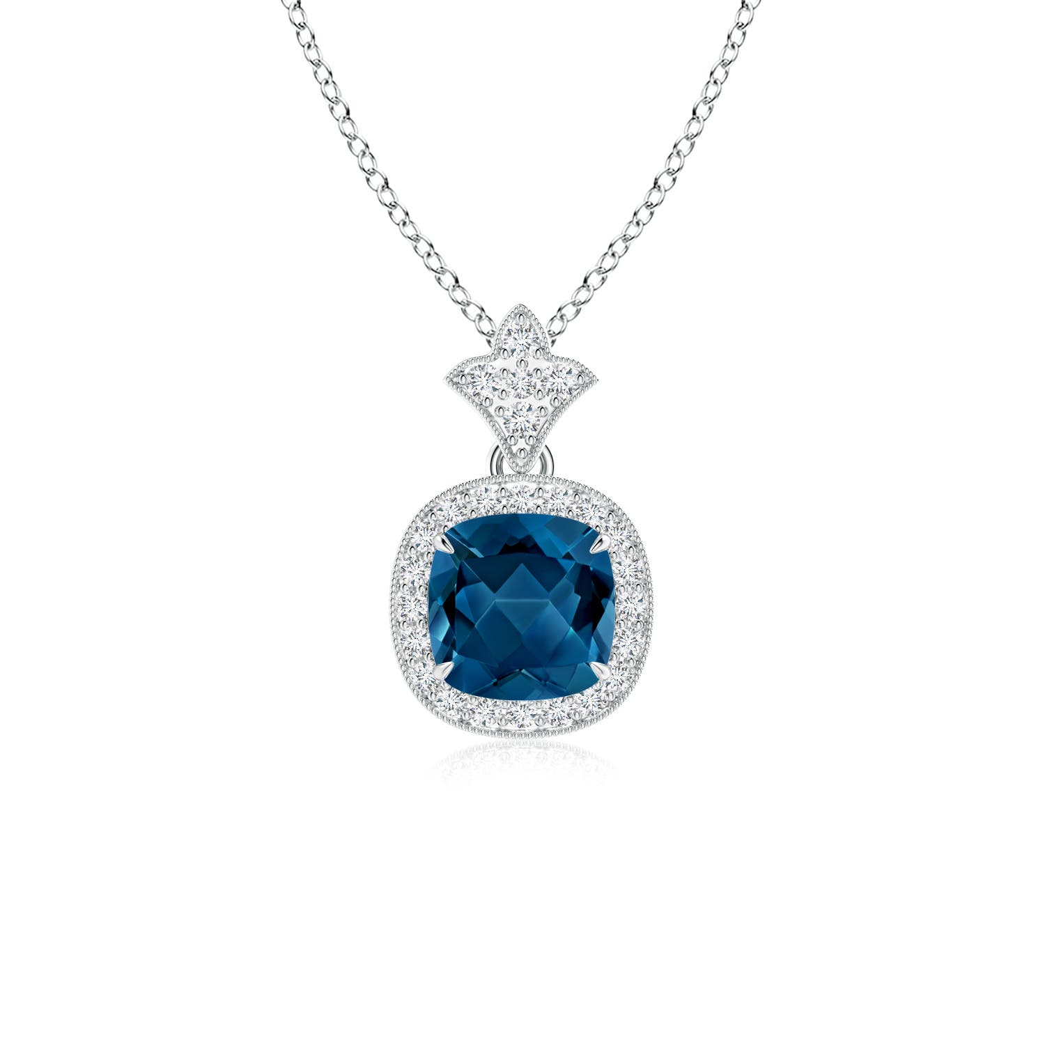 AAA - London Blue Topaz / 1.23 CT / 14 KT White Gold