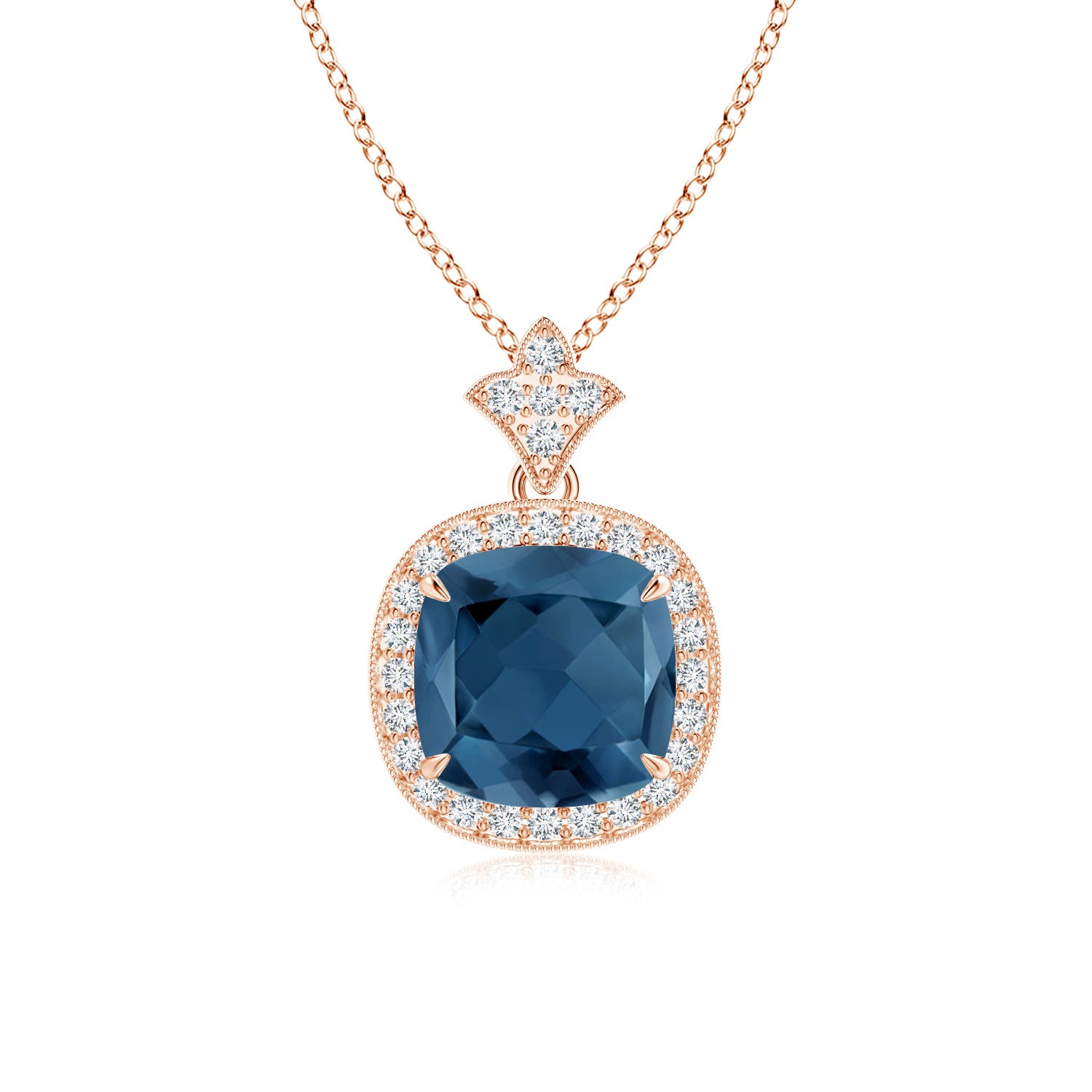 A - London Blue Topaz / 2.68 CT / 14 KT Rose Gold