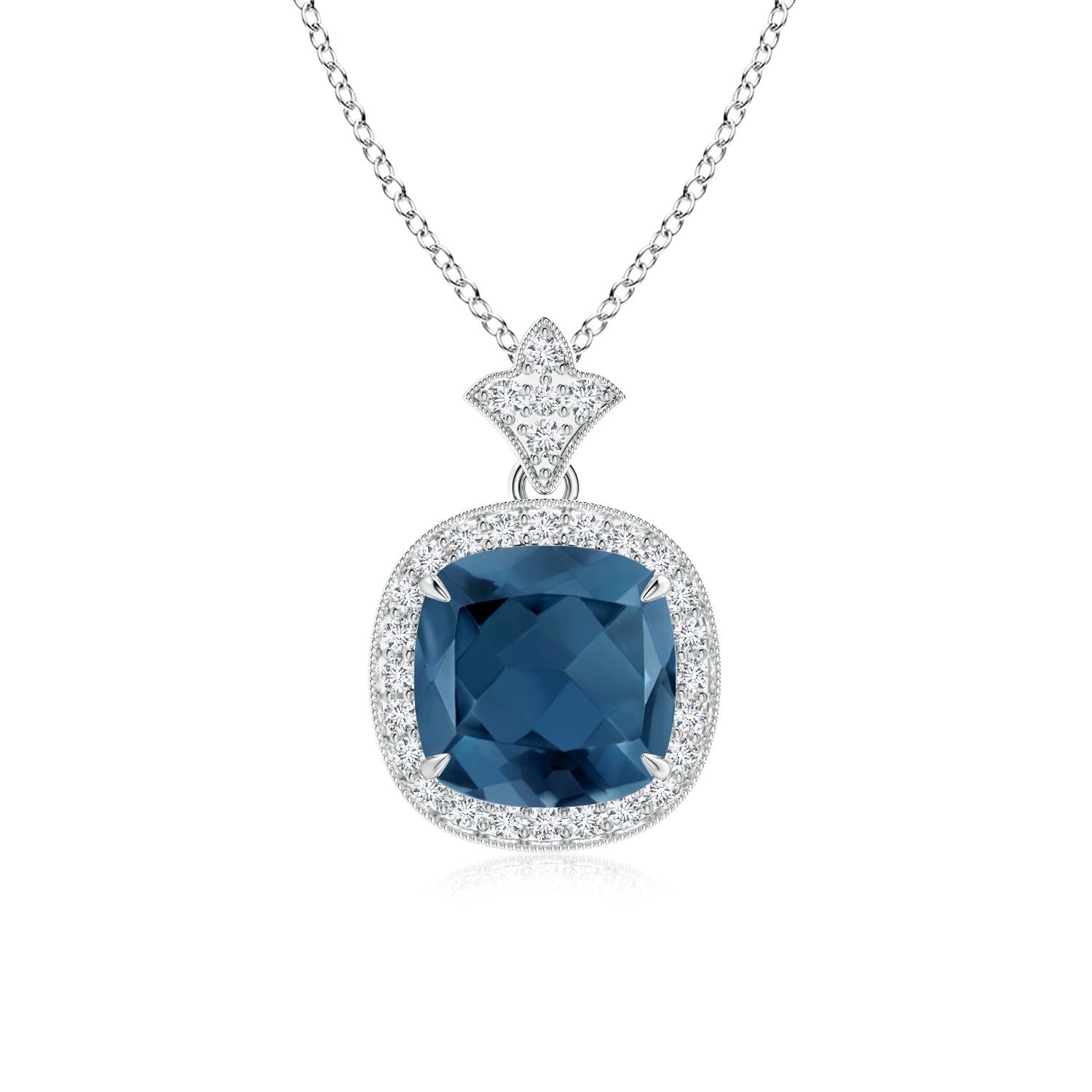 A - London Blue Topaz / 2.68 CT / 14 KT White Gold