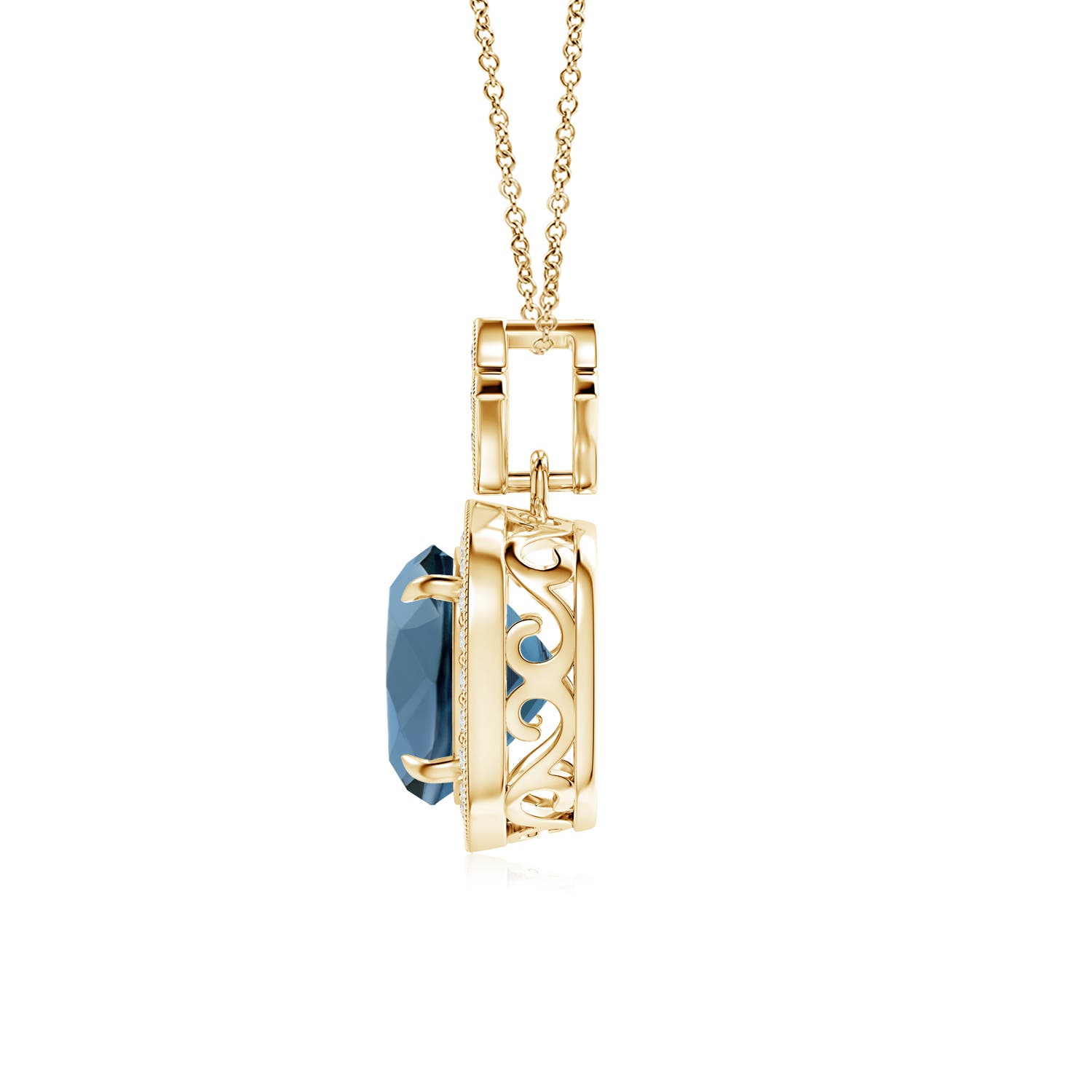 A - London Blue Topaz / 2.68 CT / 14 KT Yellow Gold