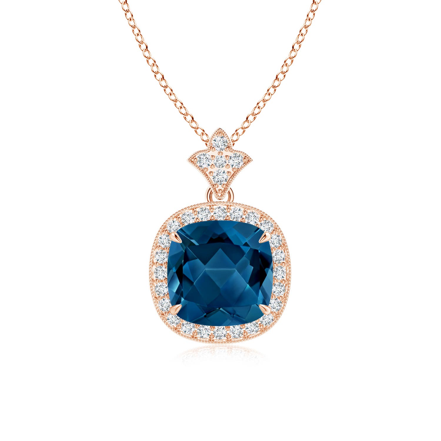 AAA - London Blue Topaz / 2.68 CT / 14 KT Rose Gold