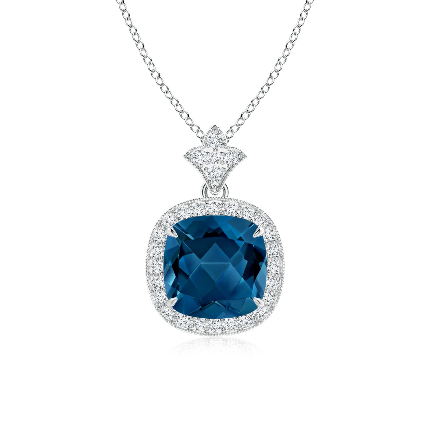 AAA - London Blue Topaz / 2.68 CT / 14 KT White Gold