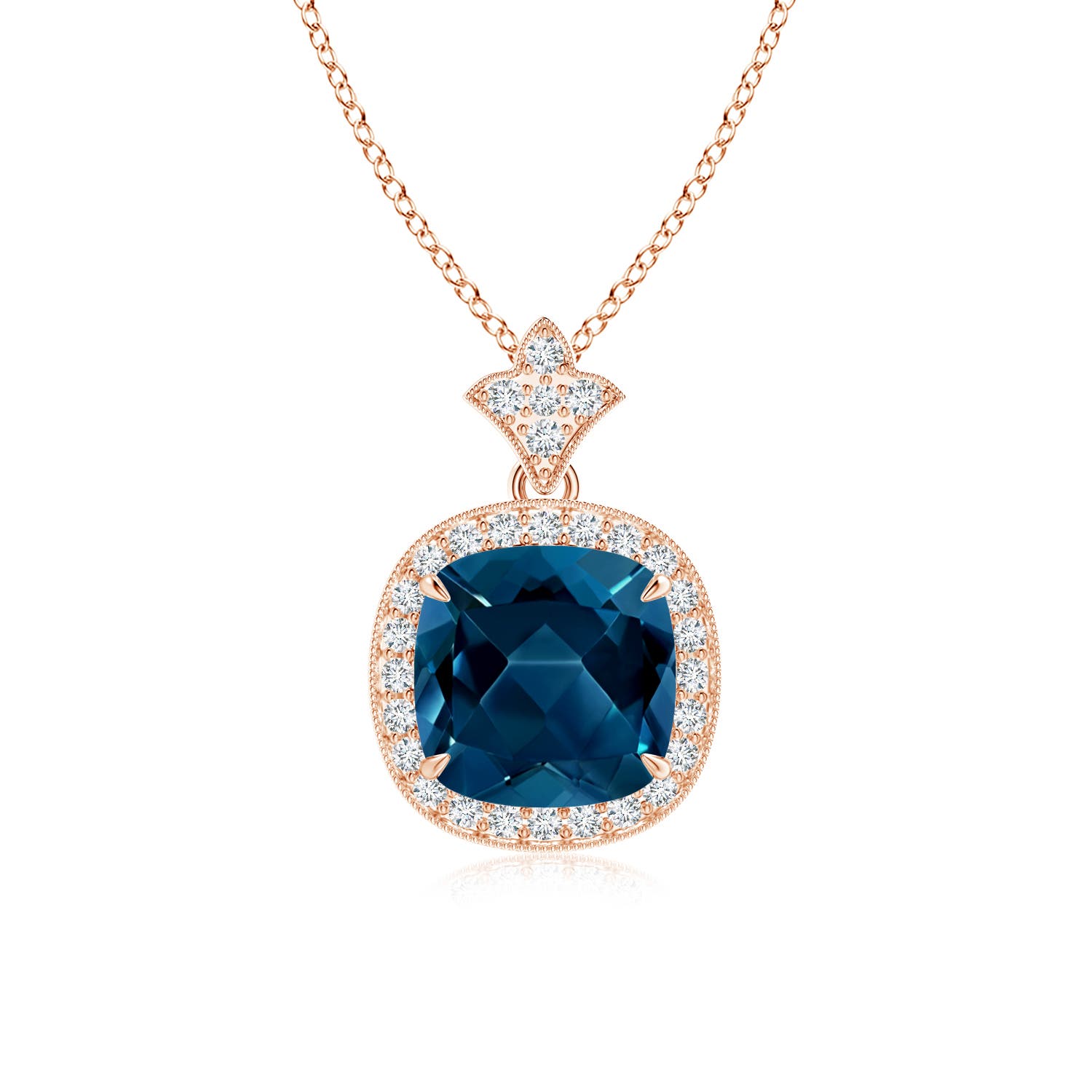 AAAA - London Blue Topaz / 2.68 CT / 14 KT Rose Gold