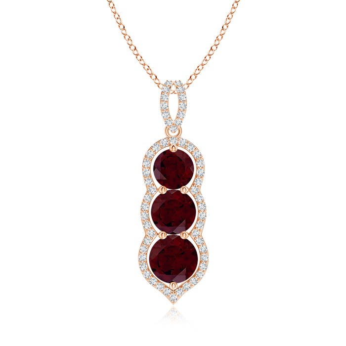 A - Garnet / 2.63 CT / 14 KT Rose Gold