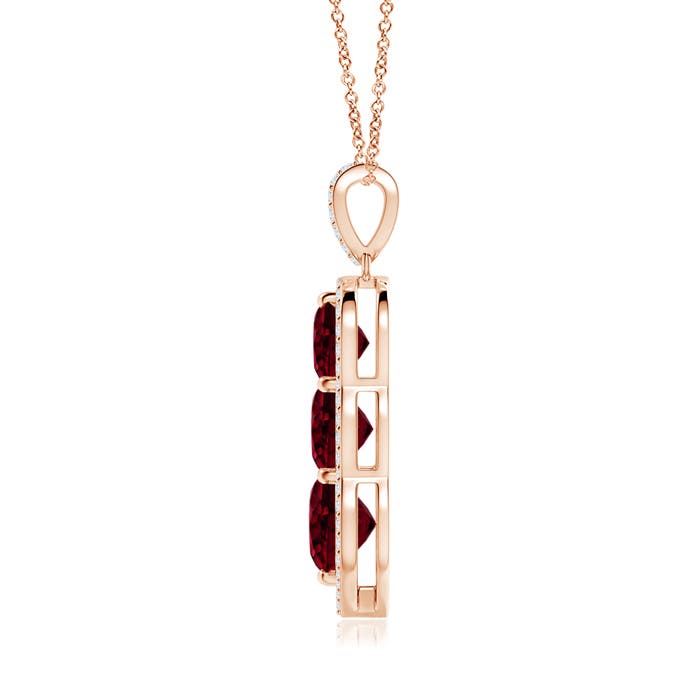 A - Garnet / 2.63 CT / 14 KT Rose Gold