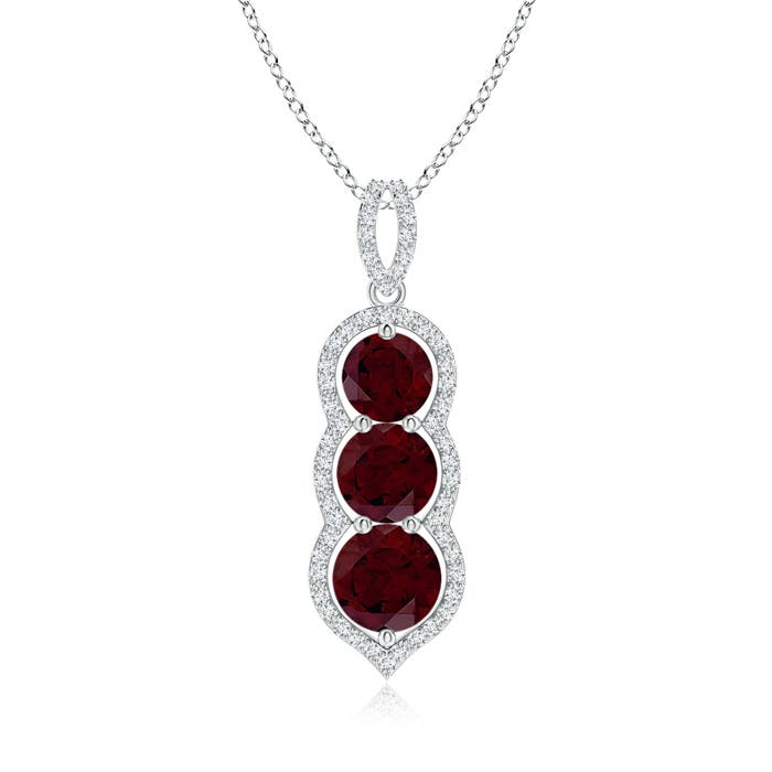 A - Garnet / 2.63 CT / 14 KT White Gold