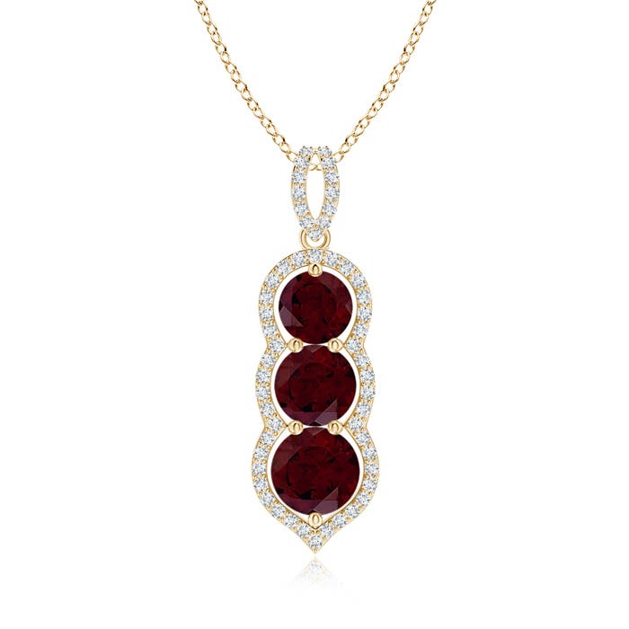 A - Garnet / 2.63 CT / 14 KT Yellow Gold