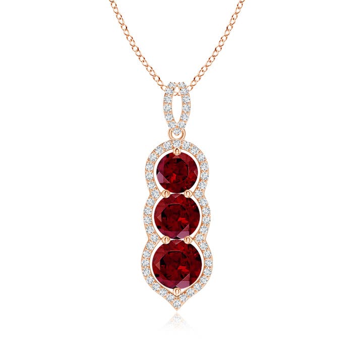 AAA - Garnet / 2.63 CT / 14 KT Rose Gold