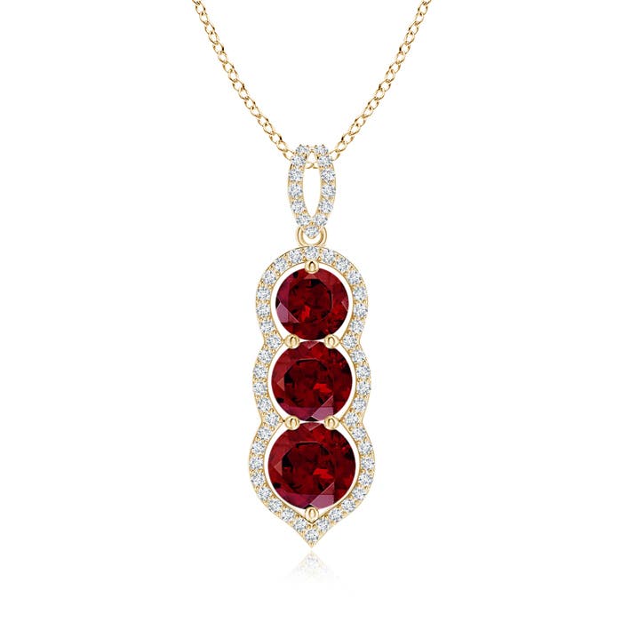 AAA - Garnet / 2.63 CT / 14 KT Yellow Gold