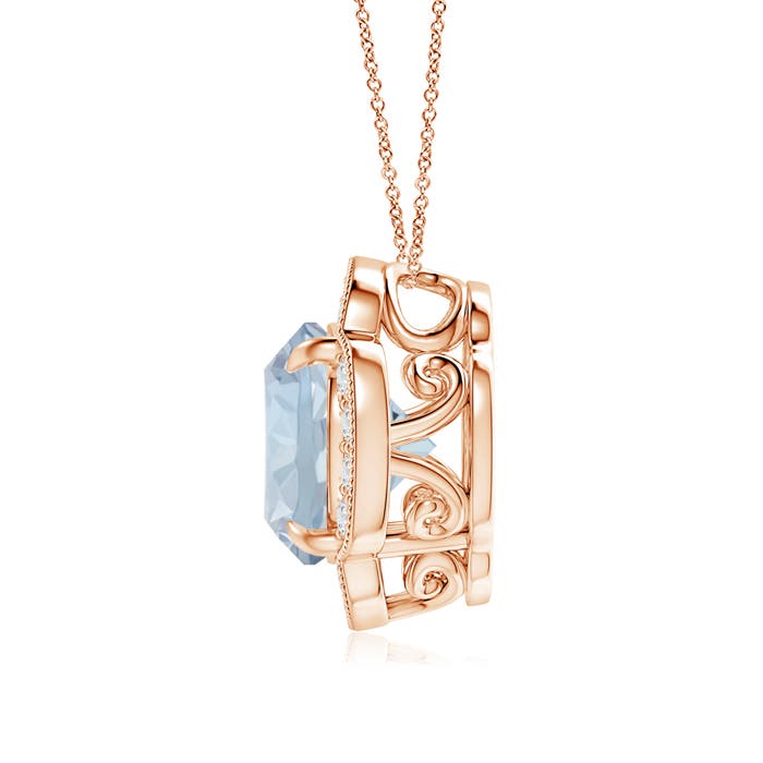 A - Aquamarine / 3.49 CT / 14 KT Rose Gold