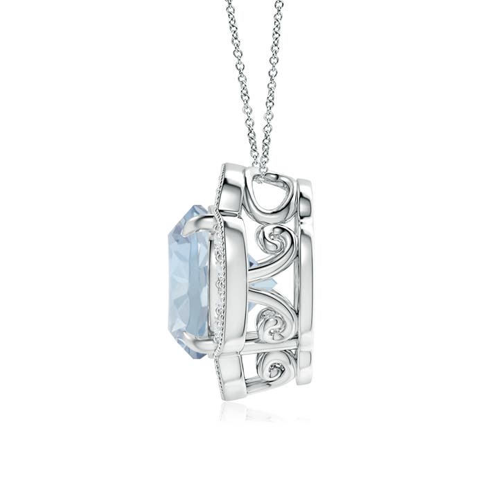 A - Aquamarine / 3.49 CT / 14 KT White Gold