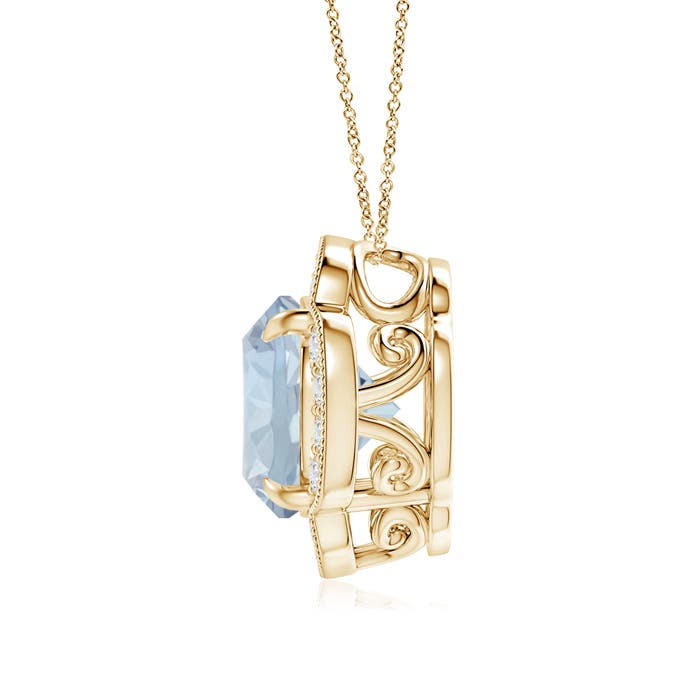 A - Aquamarine / 3.49 CT / 14 KT Yellow Gold