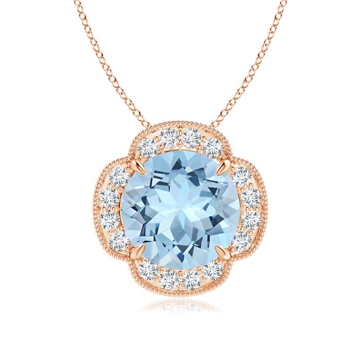 AAA - Aquamarine / 3.49 CT / 14 KT Rose Gold