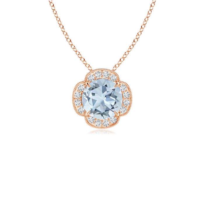 A - Aquamarine / 0.8 CT / 14 KT Rose Gold