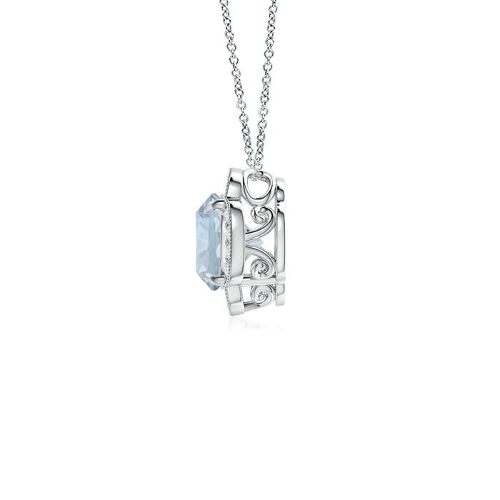 A - Aquamarine / 0.8 CT / 14 KT White Gold