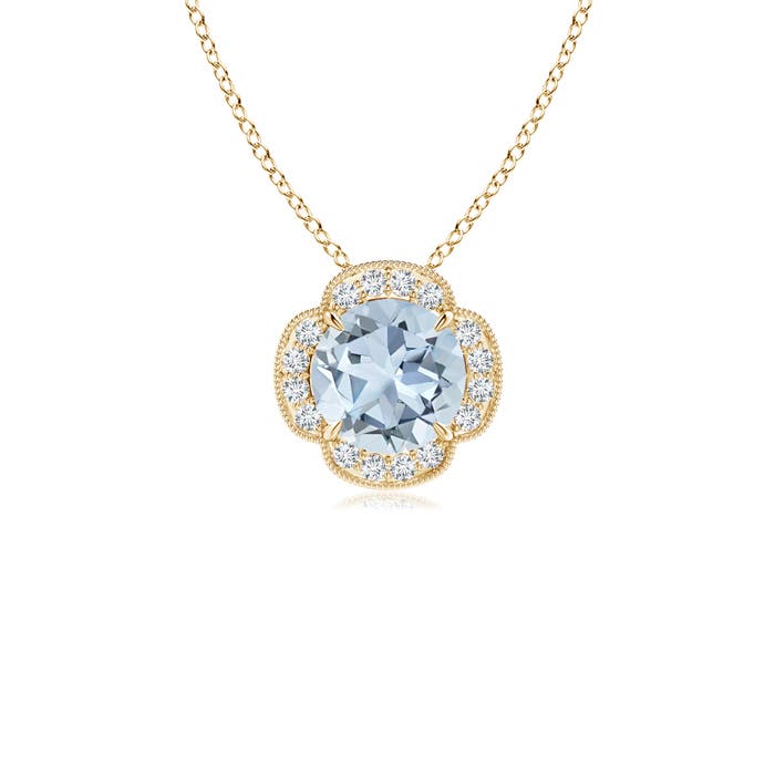 A - Aquamarine / 0.8 CT / 14 KT Yellow Gold