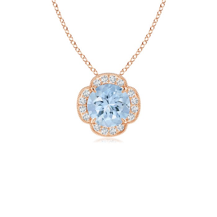 AA - Aquamarine / 0.8 CT / 14 KT Rose Gold